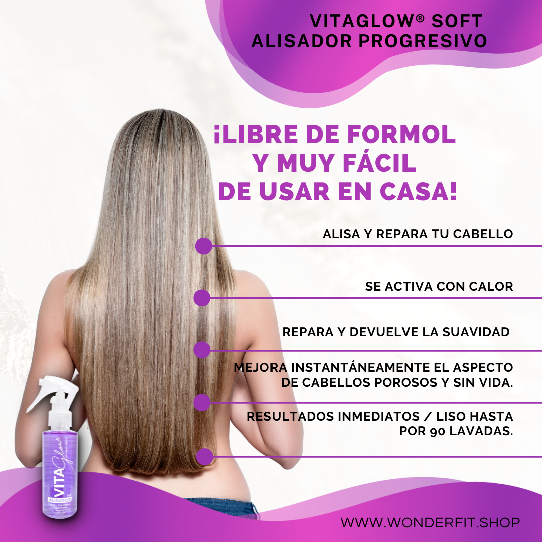 Vitaglow alisador capilar Soft 2 frascos