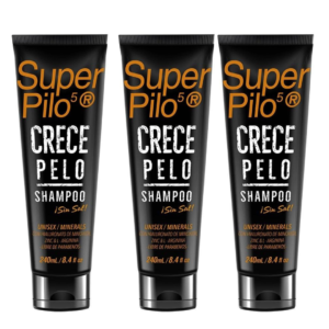 3 frascos Superpilo Shampoo Crecepelo