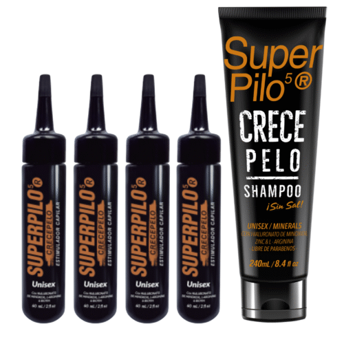 Combo 1 Superpilo Shampoo Crecepelo +  4 Superpilo Tónico