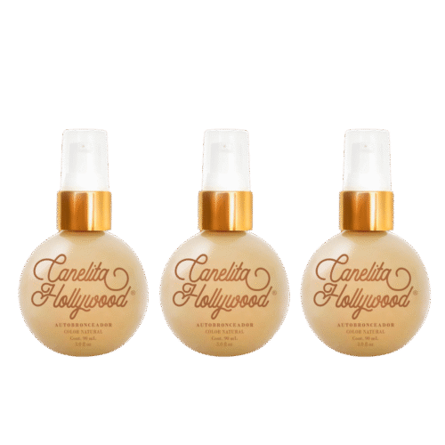 Autobronceador Canelita Hollywood  tres frascos